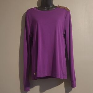 LAUREN Ralph Lauren Purple Long Sleeve Women's Top Size Xl